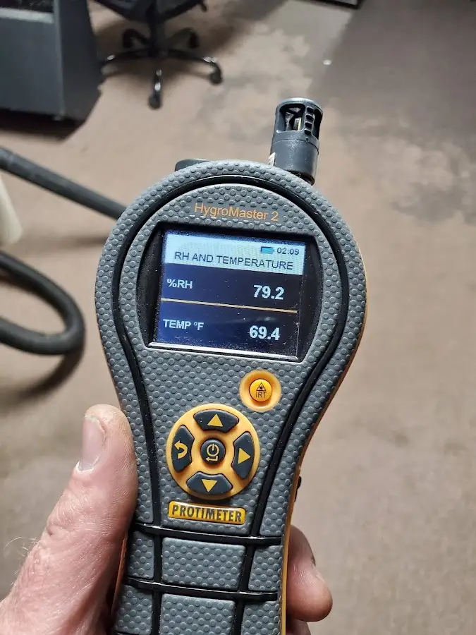 Moisture meter humidity assessment for Fire & Smoke Damage Restoration in Collier
