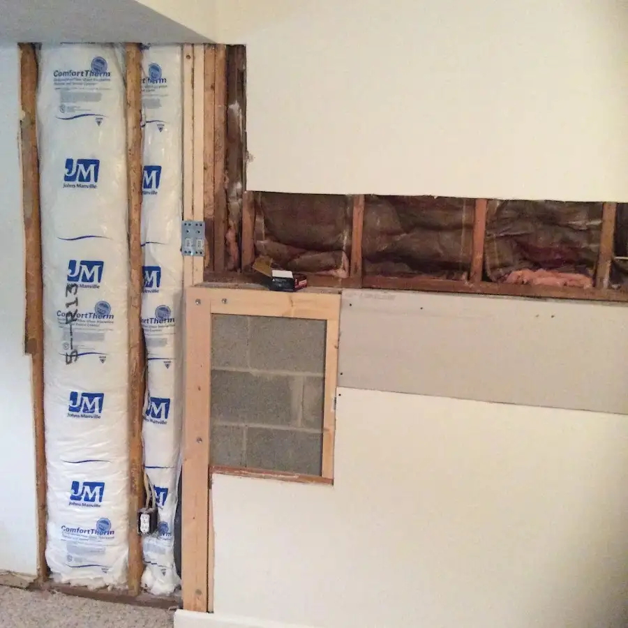 Wall insulation replacement during Odor Removal & Deodorization in Collier
